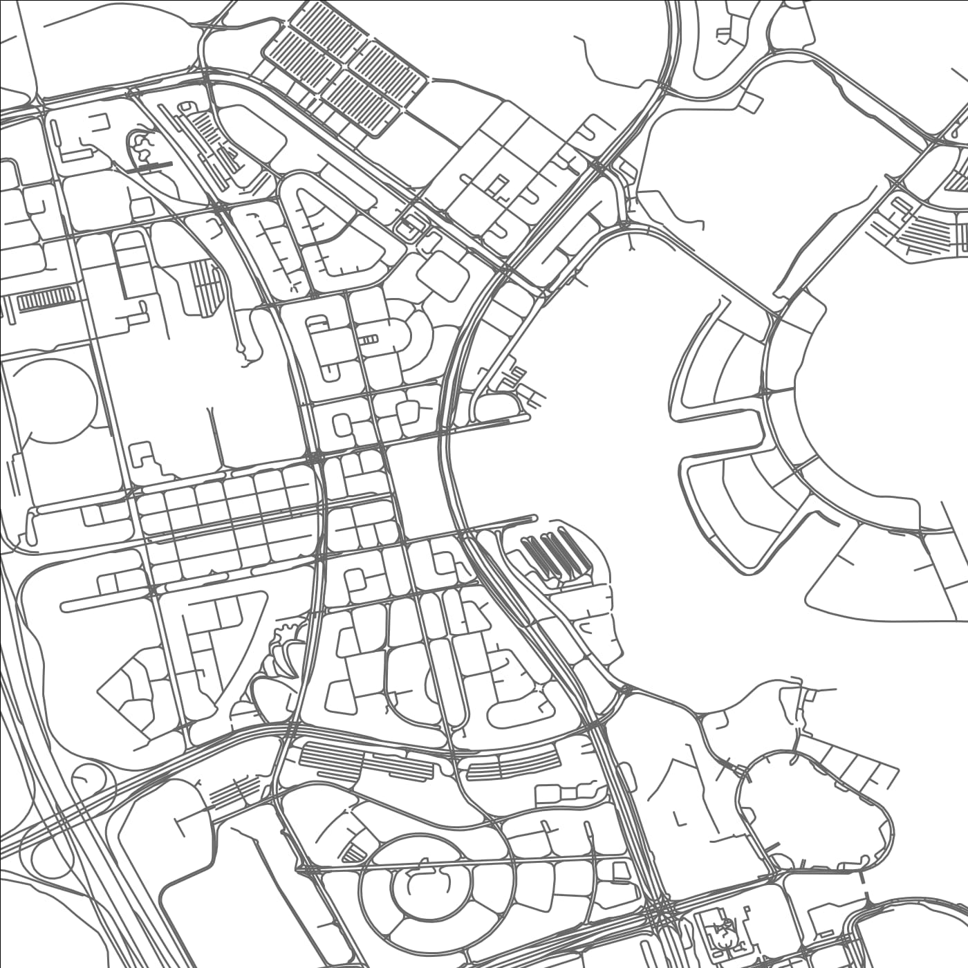 ROAD MAP OF LAQŢAH, QATAR BY MAPBAKES