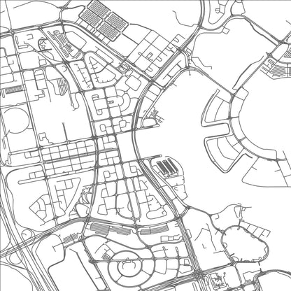 ROAD MAP OF LAQŢAH, QATAR BY MAPBAKES