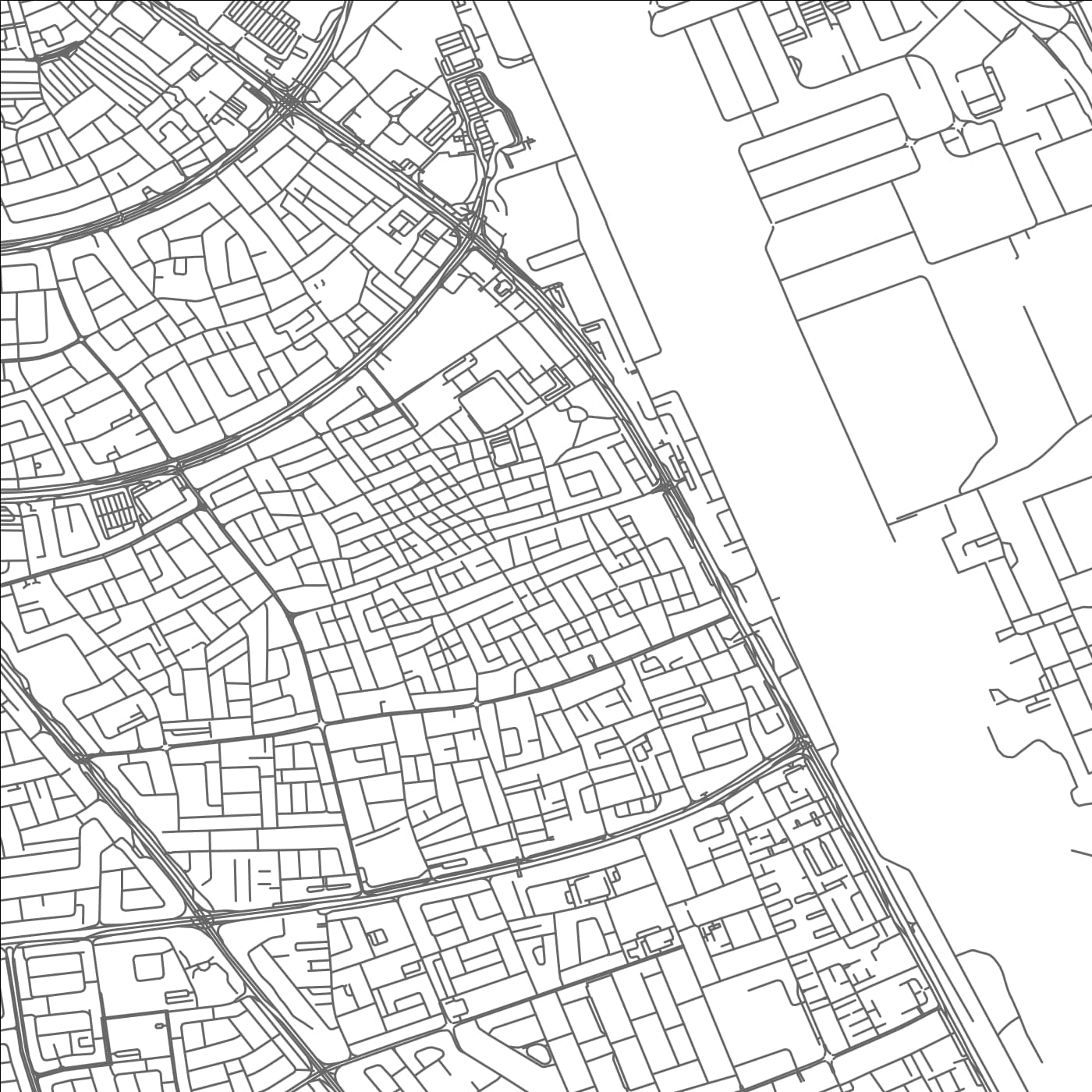 ROAD MAP OF NU‘AYJAH, QATAR BY MAPBAKES