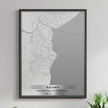 ROAD MAP OF KALEMIE, DEMOCRATIC REPUBLIC OF THE CONGO BY MAPBAKES