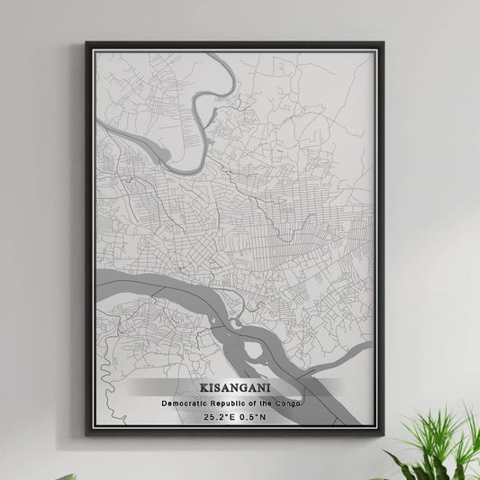 ROAD MAP OF KISANGANI, DEMOCRATIC REPUBLIC OF THE CONGO BY MAPBAKES