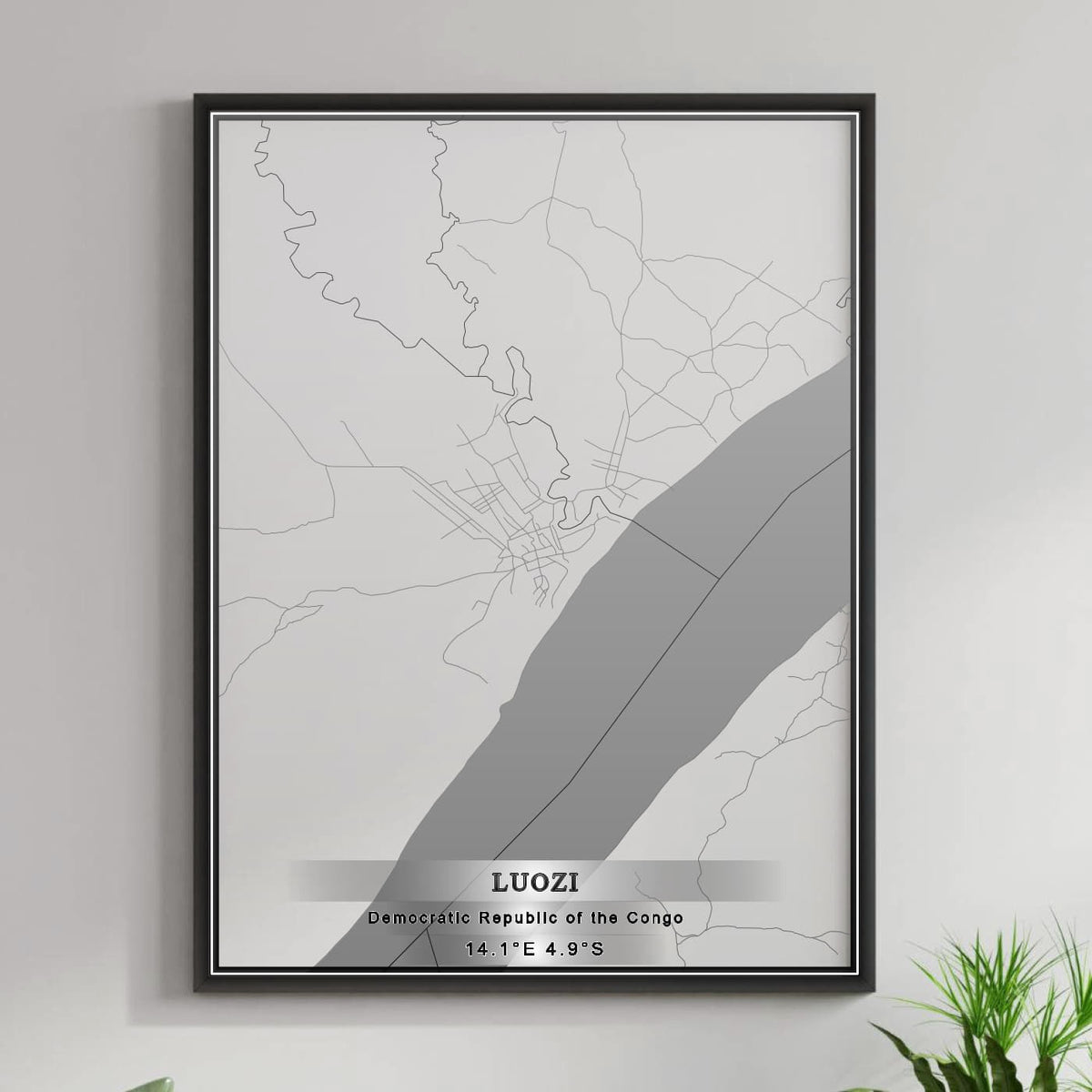 ROAD MAP OF LUOZI, DEMOCRATIC REPUBLIC OF THE CONGO BY MAPBAKES