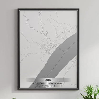 ROAD MAP OF LUOZI, DEMOCRATIC REPUBLIC OF THE CONGO BY MAPBAKES