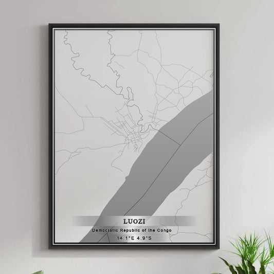 ROAD MAP OF LUOZI, DEMOCRATIC REPUBLIC OF THE CONGO BY MAPBAKES