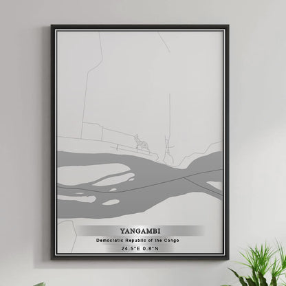 ROAD MAP OF YANGAMBI, DEMOCRATIC REPUBLIC OF THE CONGO BY MAPBAKES