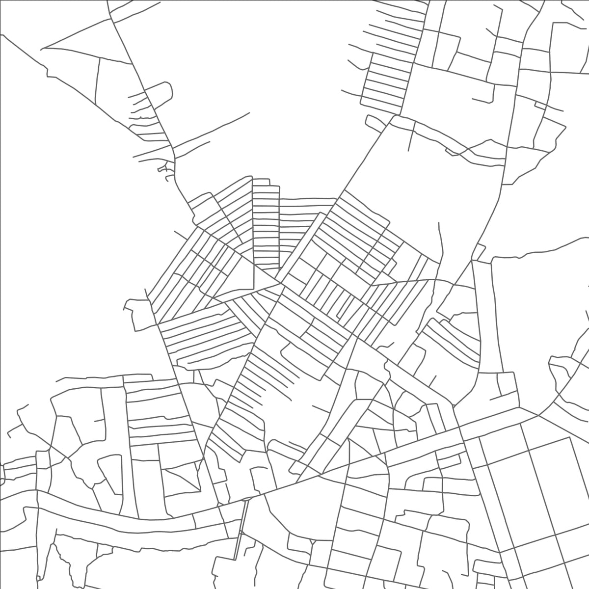 ROAD MAP OF GEMENA, DEMOCRATIC REPUBLIC OF THE CONGO BY MAPBAKES