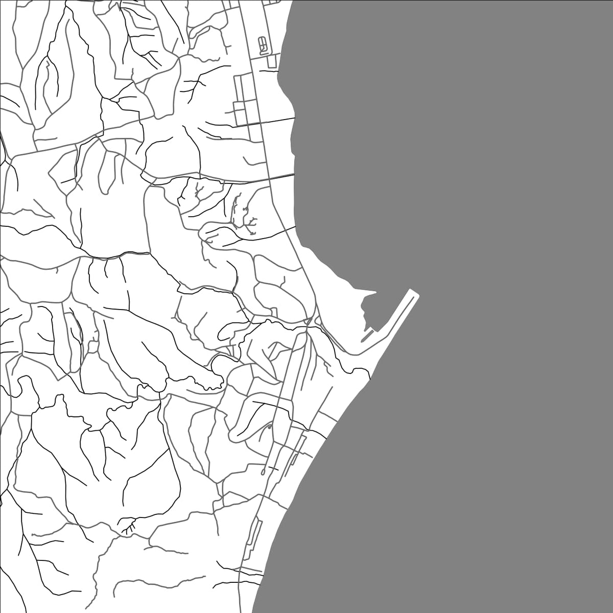 ROAD MAP OF KALEMIE, DEMOCRATIC REPUBLIC OF THE CONGO BY MAPBAKES
