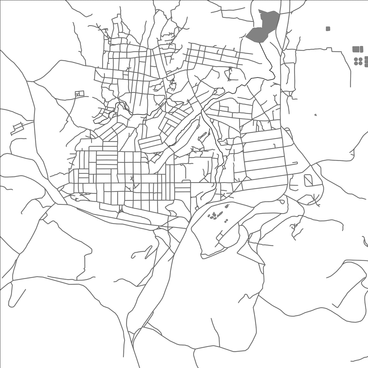 ROAD MAP OF KAMBOVE, DEMOCRATIC REPUBLIC OF THE CONGO BY MAPBAKES