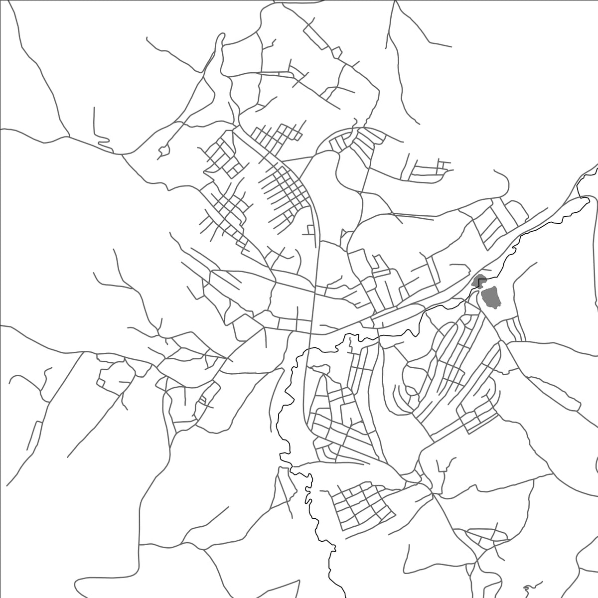 ROAD MAP OF KASANGULU, DEMOCRATIC REPUBLIC OF THE CONGO BY MAPBAKES