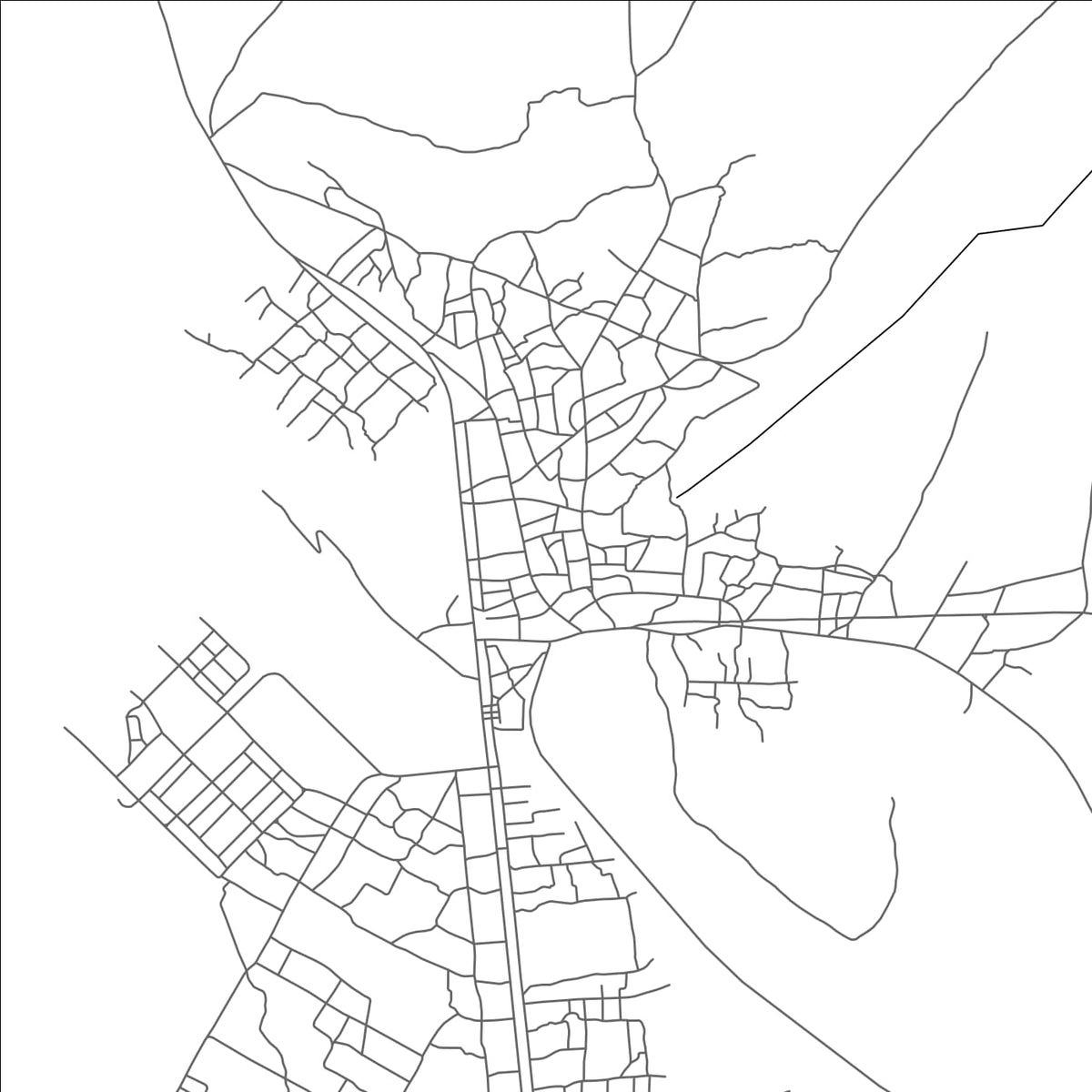 ROAD MAP OF KASUMBALESA, DEMOCRATIC REPUBLIC OF THE CONGO BY MAPBAKES