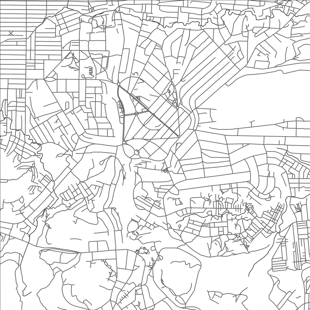 ROAD MAP OF LIKASI, DEMOCRATIC REPUBLIC OF THE CONGO BY MAPBAKES