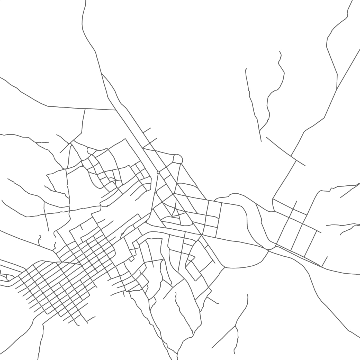 ROAD MAP OF MWEKA, DEMOCRATIC REPUBLIC OF THE CONGO BY MAPBAKES