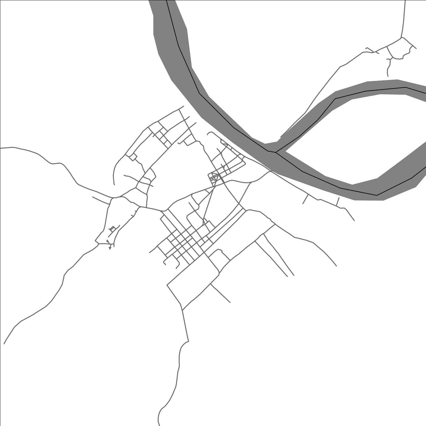 ROAD MAP OF OSHWE, DEMOCRATIC REPUBLIC OF THE CONGO BY MAPBAKES