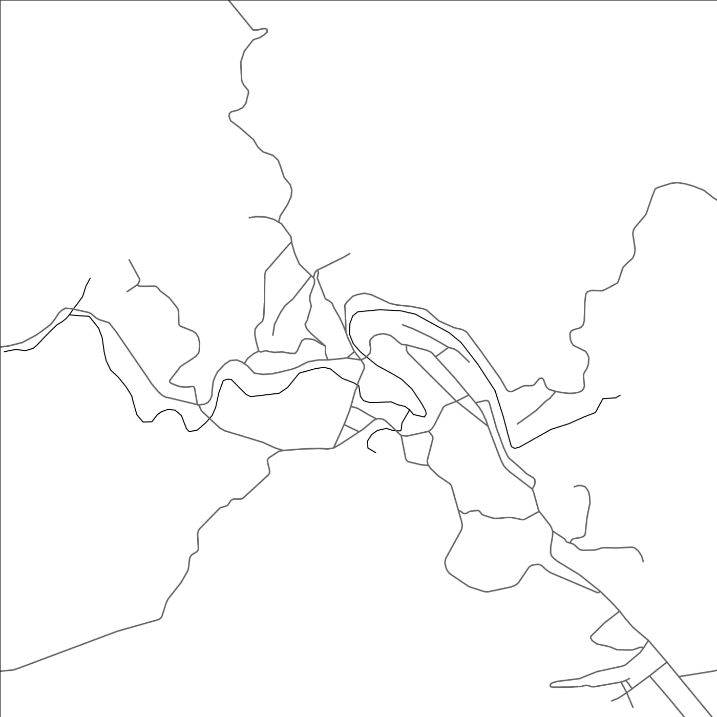 ROAD MAP OF TSHELA, DEMOCRATIC REPUBLIC OF THE CONGO BY MAPBAKES