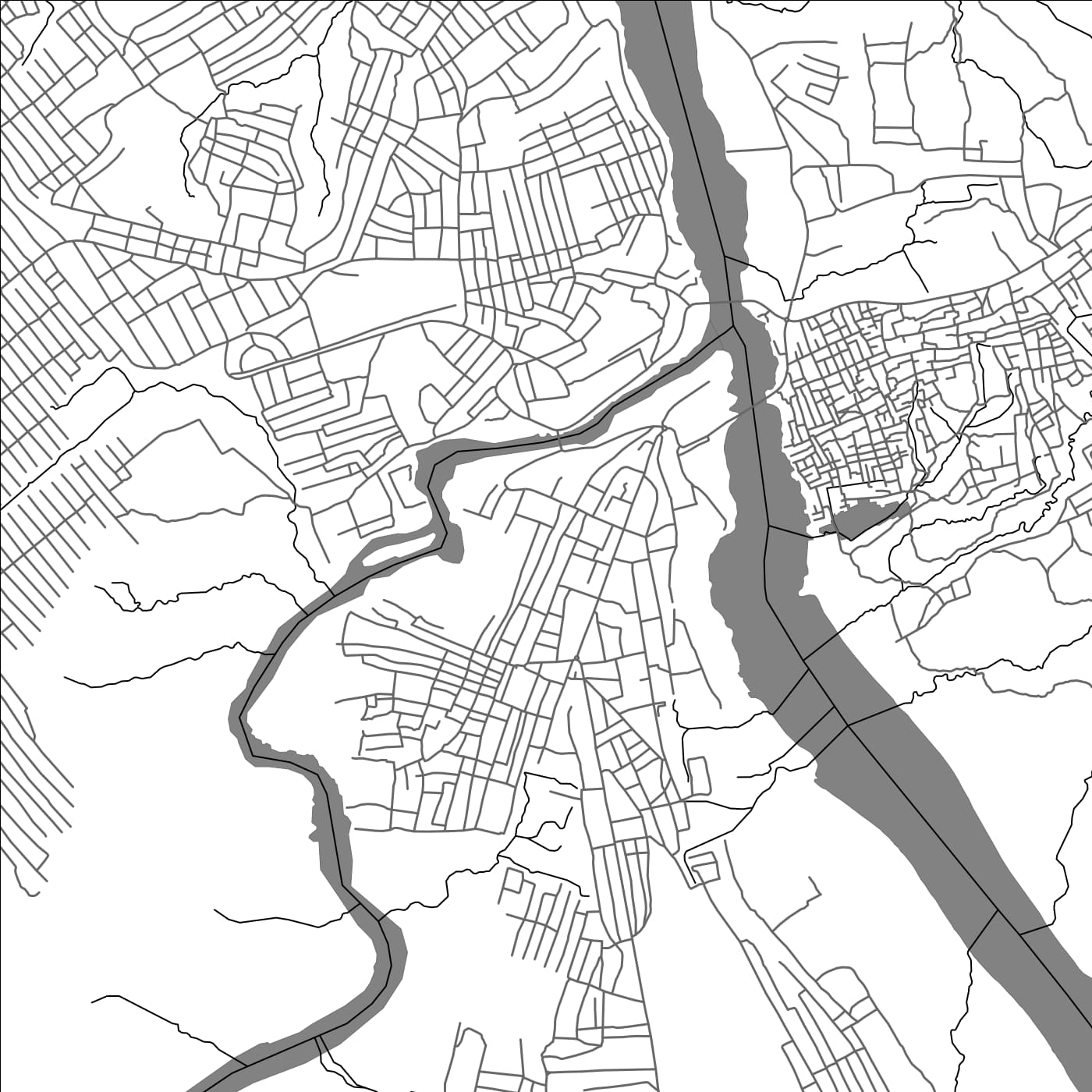 ROAD MAP OF TSHIKAPA, DEMOCRATIC REPUBLIC OF THE CONGO BY MAPBAKES