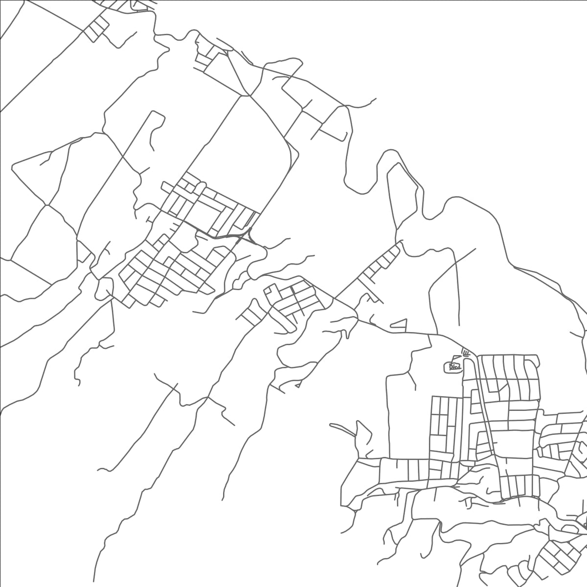 ROAD MAP OF LODGE, SAINT KITTS AND NEVIS BY MAPBAKES