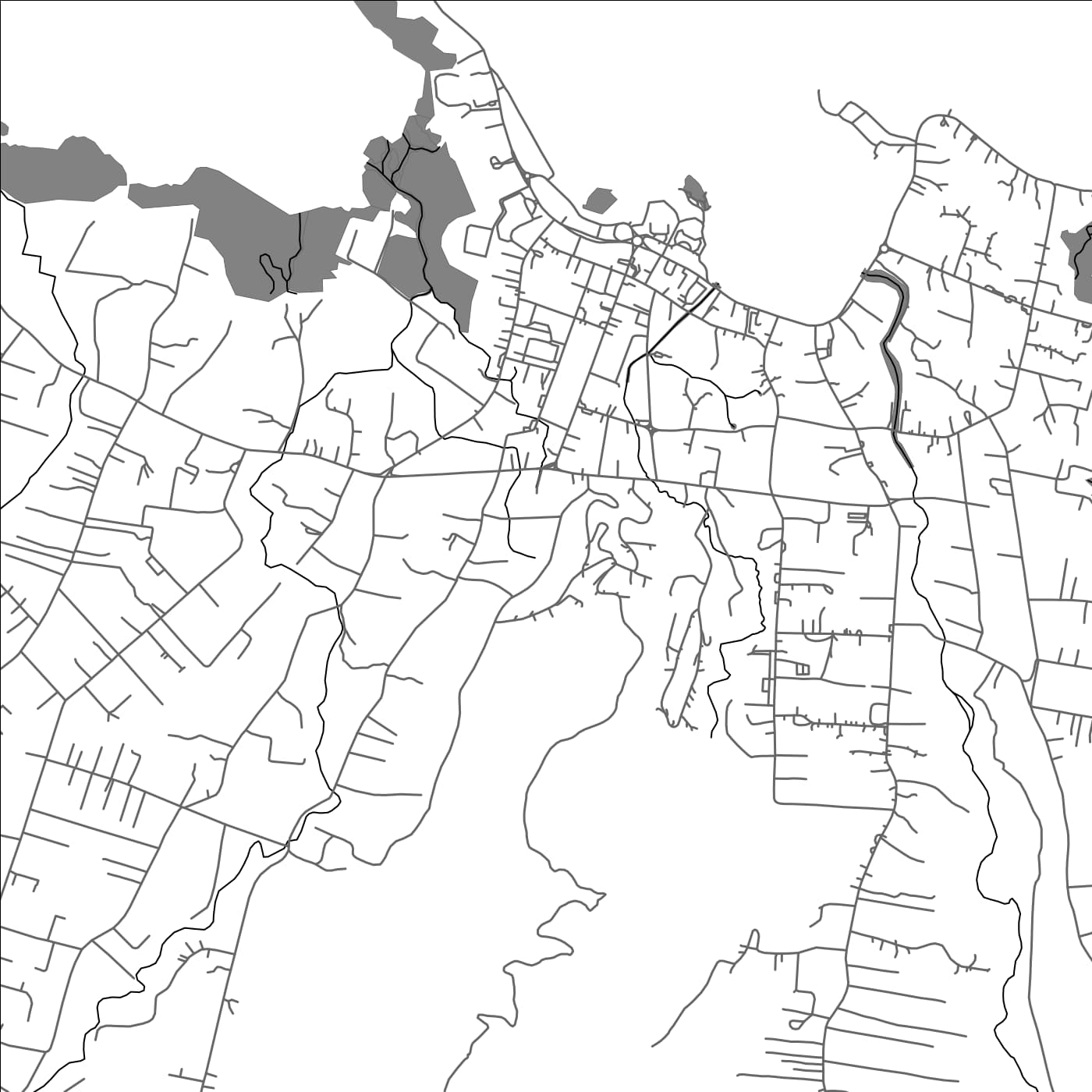 ROAD MAP OF LALOVAEA, SAMOA BY MAPBAKES