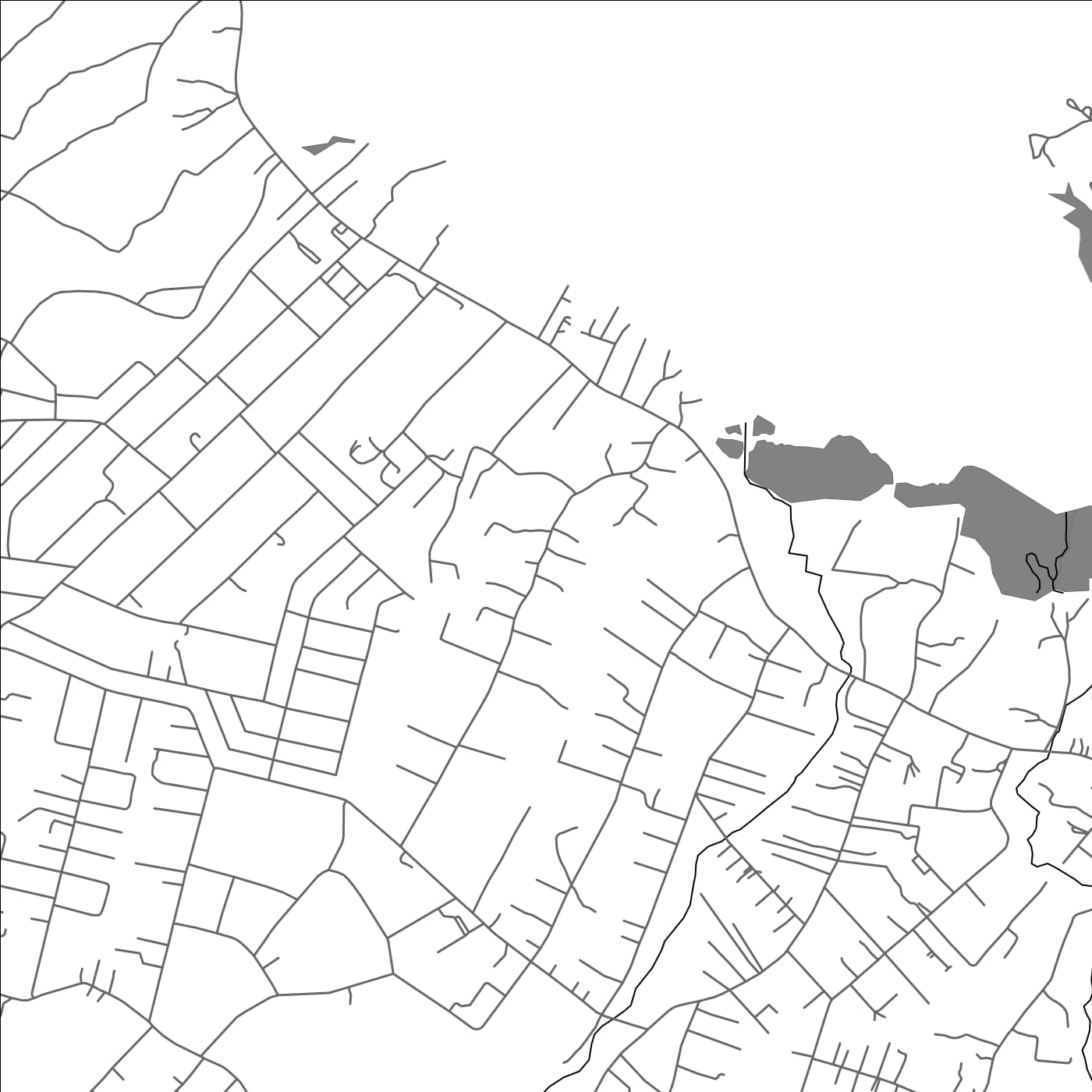 ROAD MAP OF VAITELE, SAMOA BY MAPBAKES