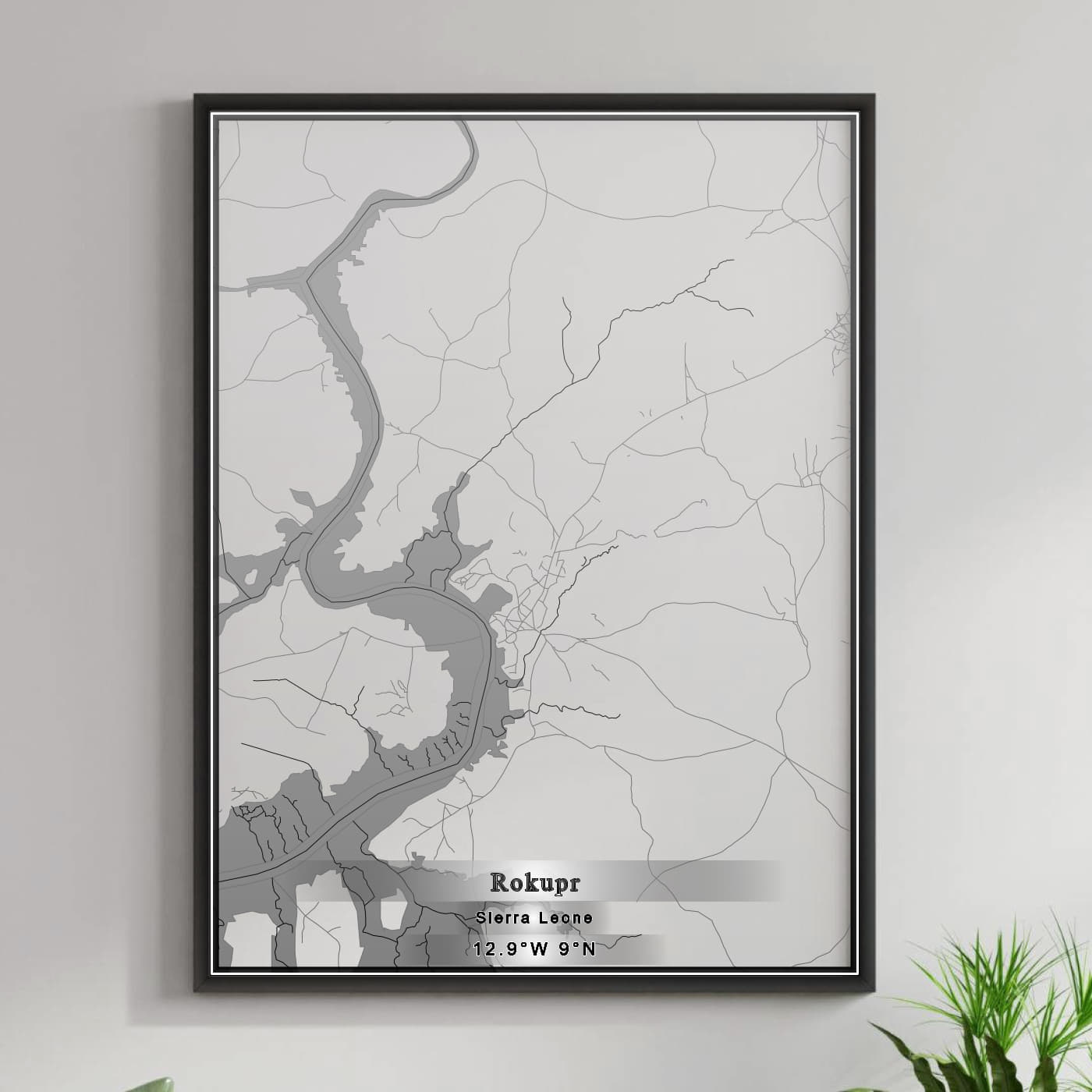 ROAD MAP OF ROKUPR, SIERRA LEONE BY MAPBAKES