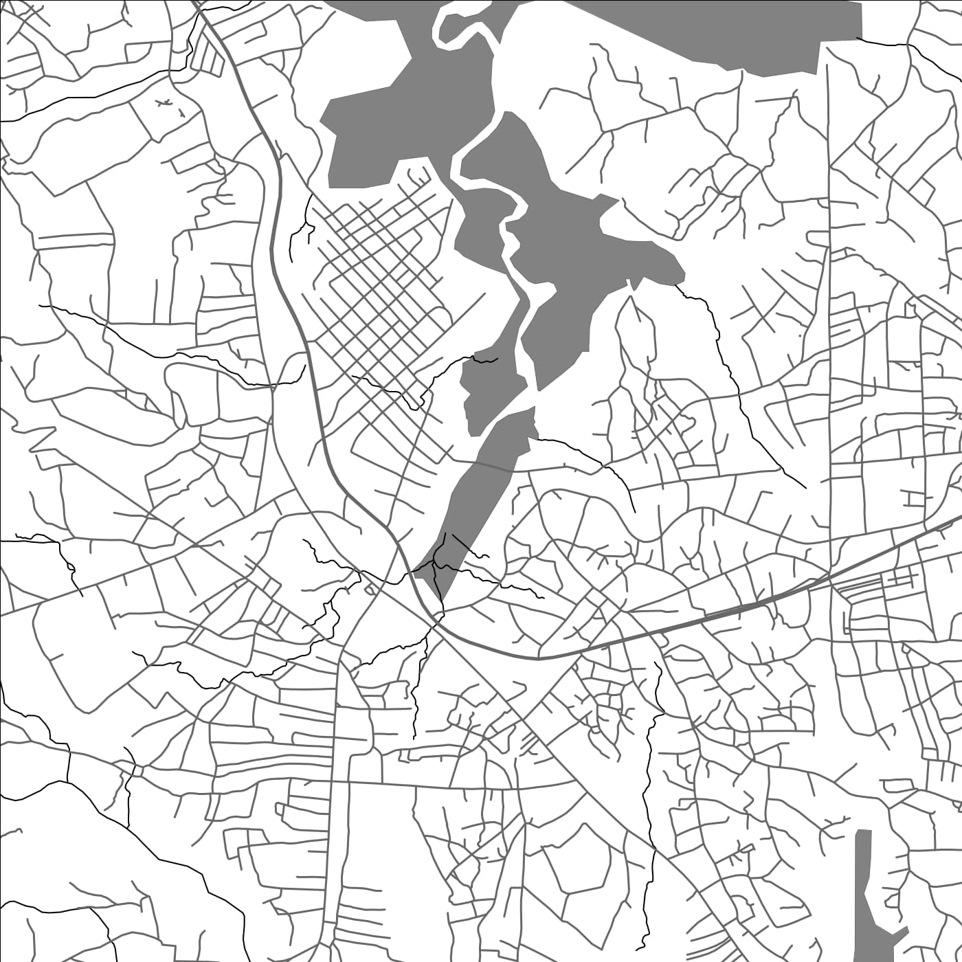 ROAD MAP OF BENGUEMA, SIERRA LEONE BY MAPBAKES