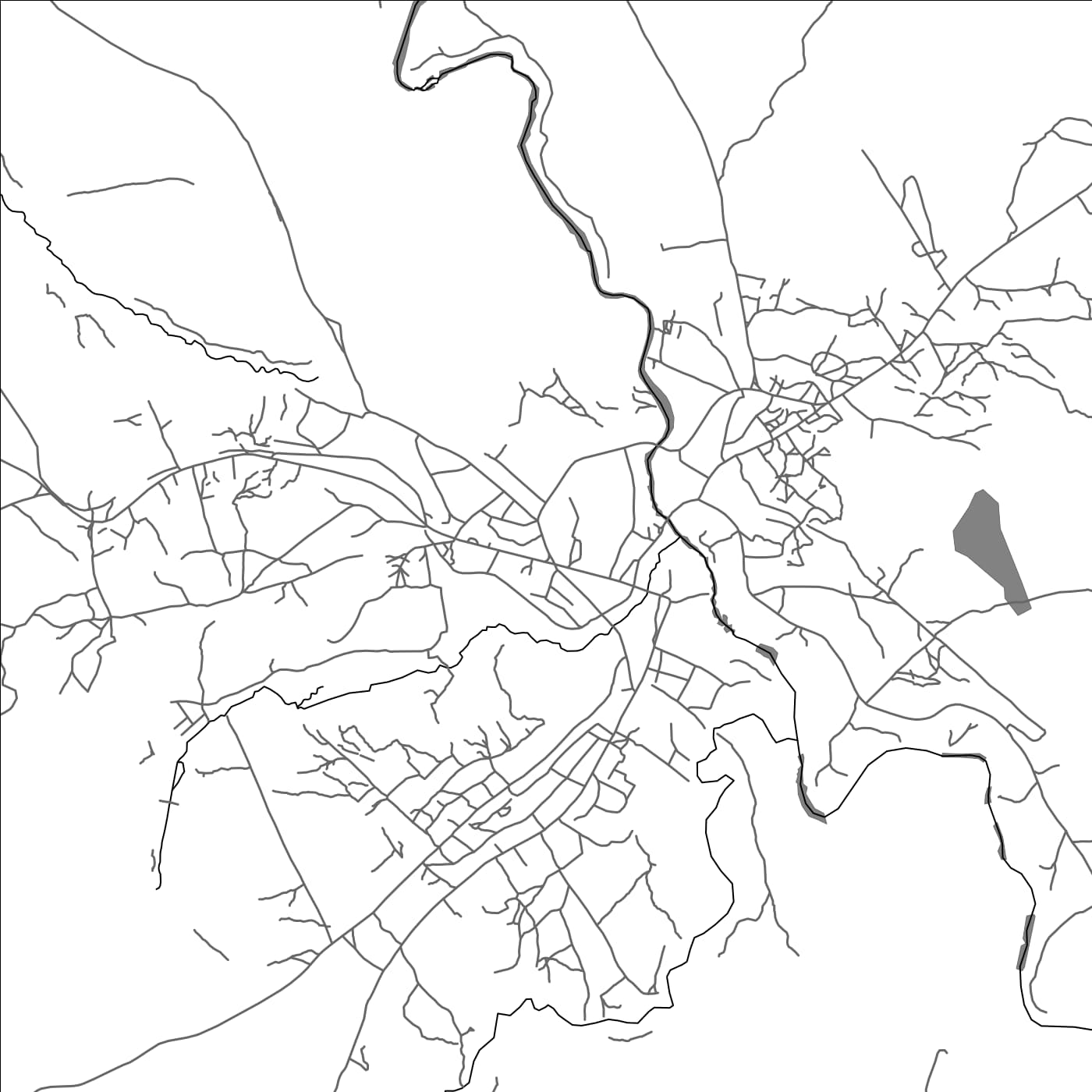 ROAD MAP OF MOYAMBA, SIERRA LEONE BY MAPBAKES