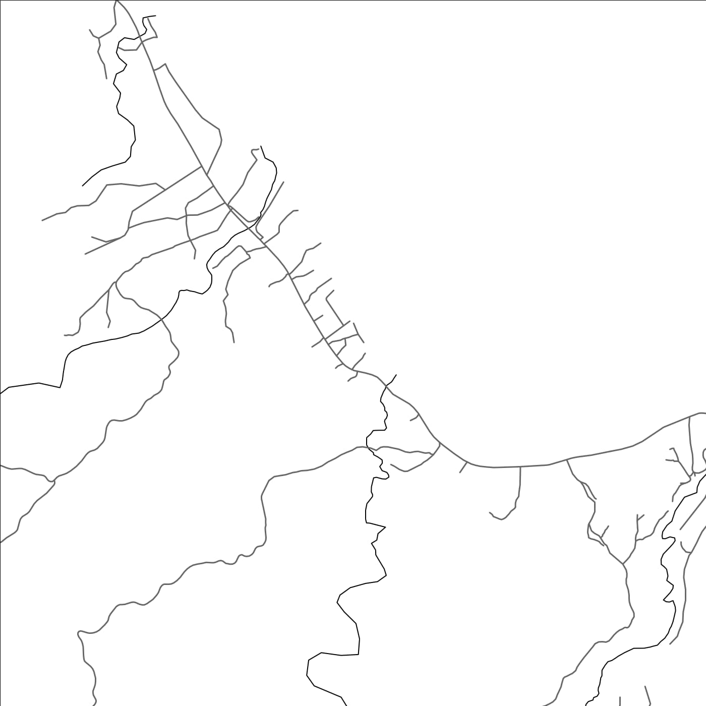 ROAD MAP OF TANAHAI, SOLOMON ISLANDS BY MAPBAKES