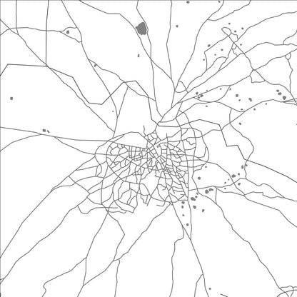 ROAD MAP OF AFMADOW, SOMALIA BY MAPBAKES