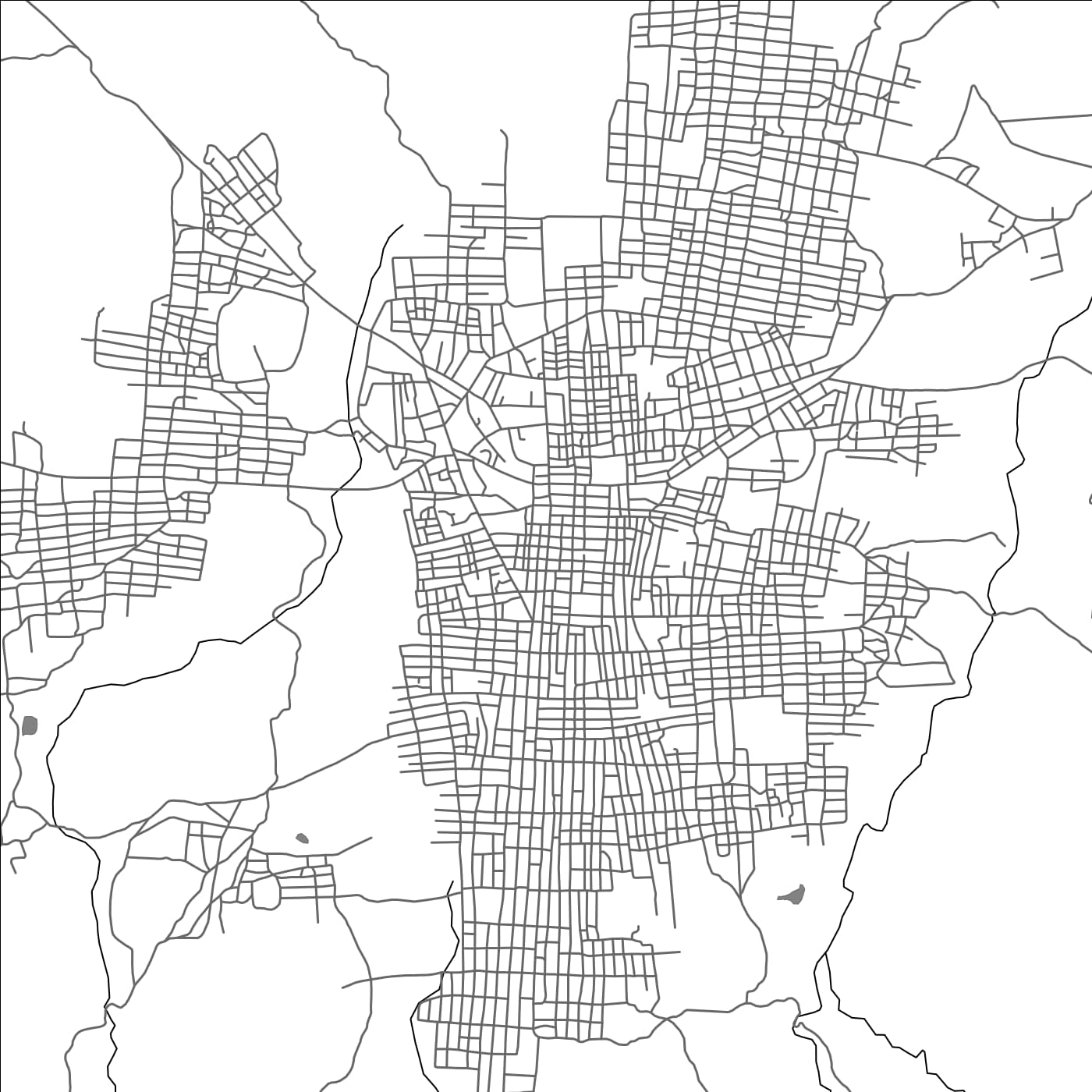 ROAD MAP OF BOORAMA, SOMALIA BY MAPBAKES