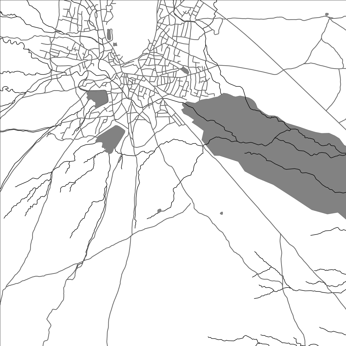 ROAD MAP OF BUURHAKABA, SOMALIA BY MAPBAKES