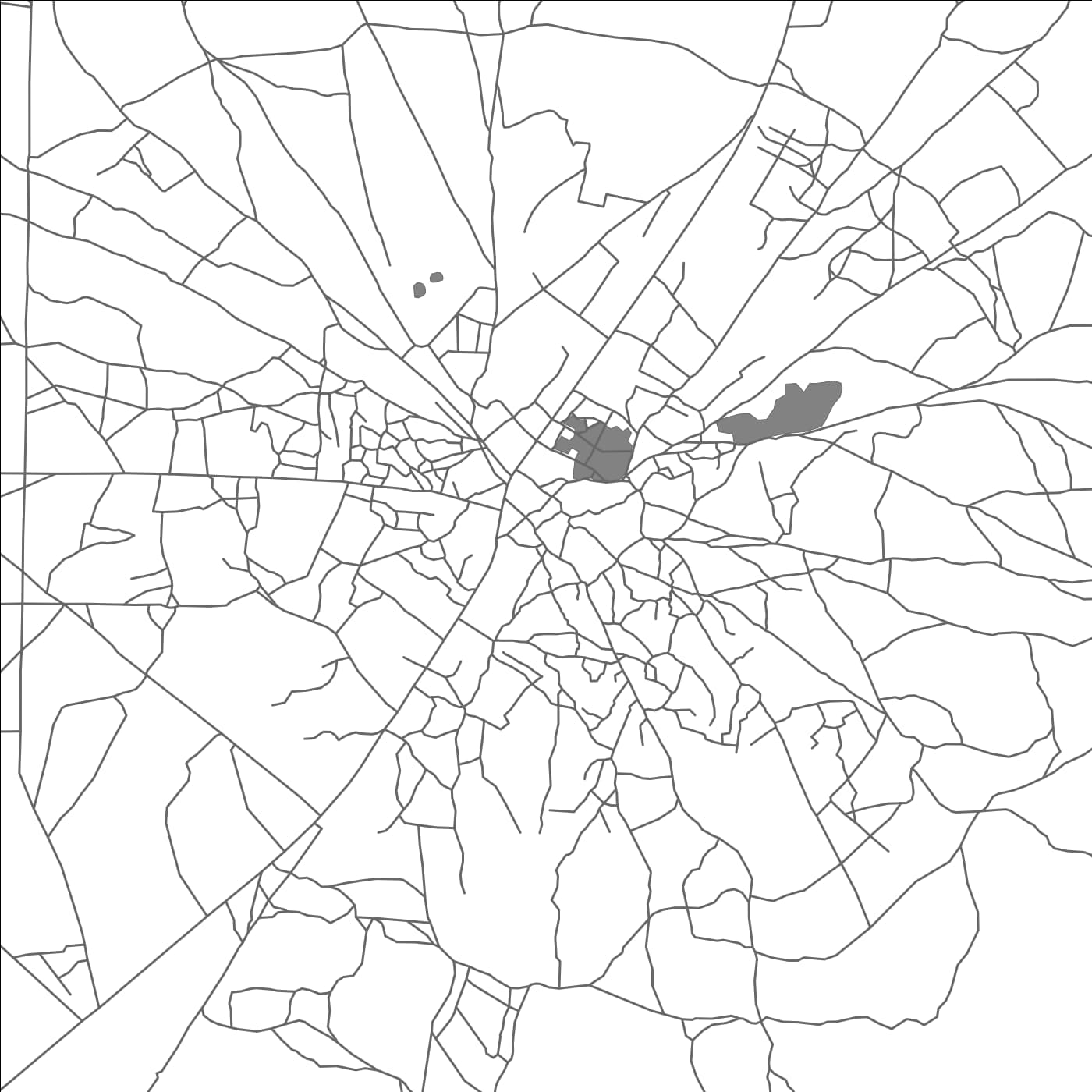 ROAD MAP OF DHUUSAMARREEB, SOMALIA BY MAPBAKES