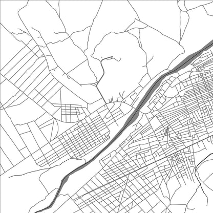 ROAD MAP OF GAROOWE, SOMALIA BY MAPBAKES