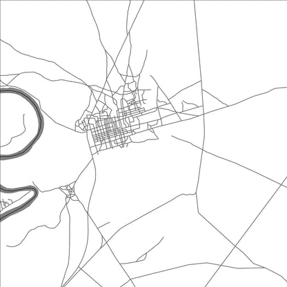 ROAD MAP OF JAMAAME, SOMALIA BY MAPBAKES