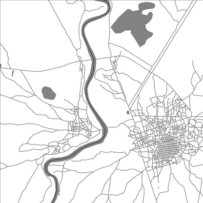 ROAD MAP OF JILIB, SOMALIA BY MAPBAKES