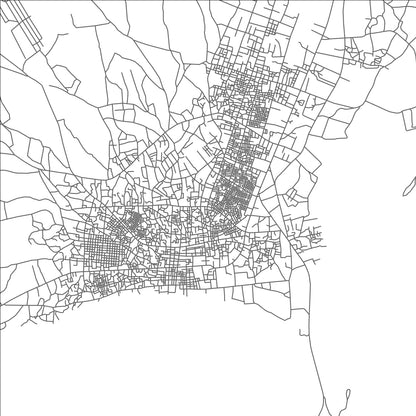 ROAD MAP OF KISMAAYO, SOMALIA BY MAPBAKES