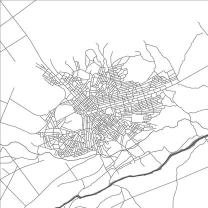 ROAD MAP OF LAASCAANOOD, SOMALIA BY MAPBAKES