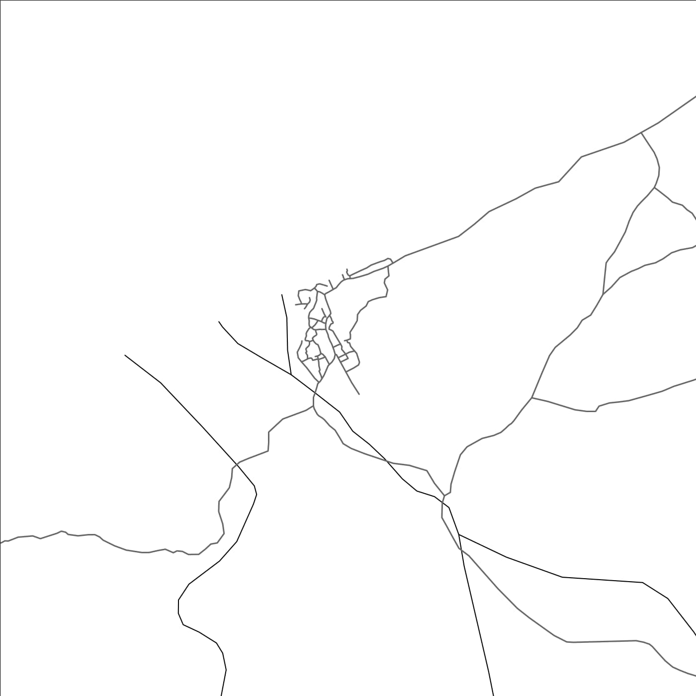 ROAD MAP OF QANDALA, SOMALIA BY MAPBAKES