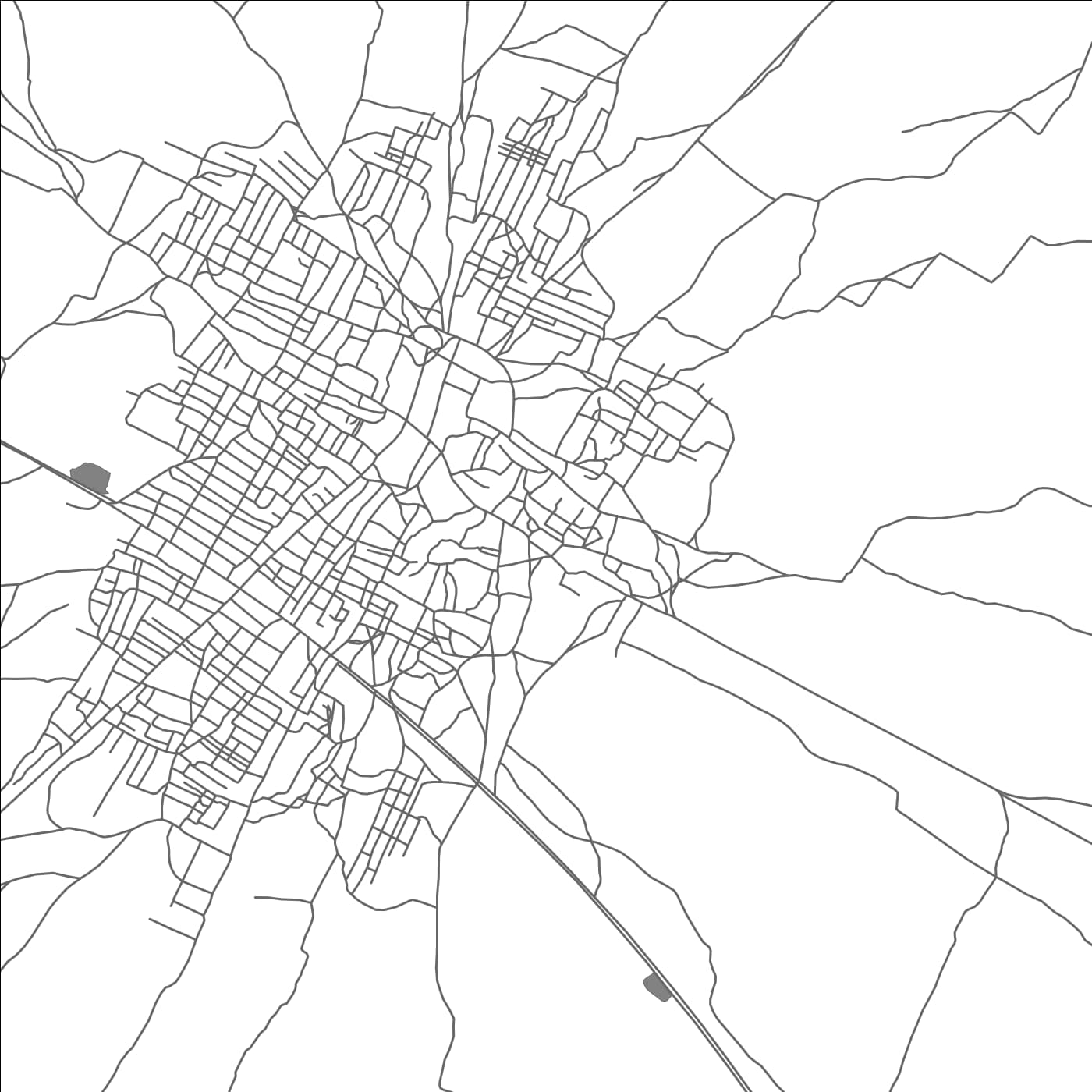 ROAD MAP OF WANLAWEYN, SOMALIA BY MAPBAKES