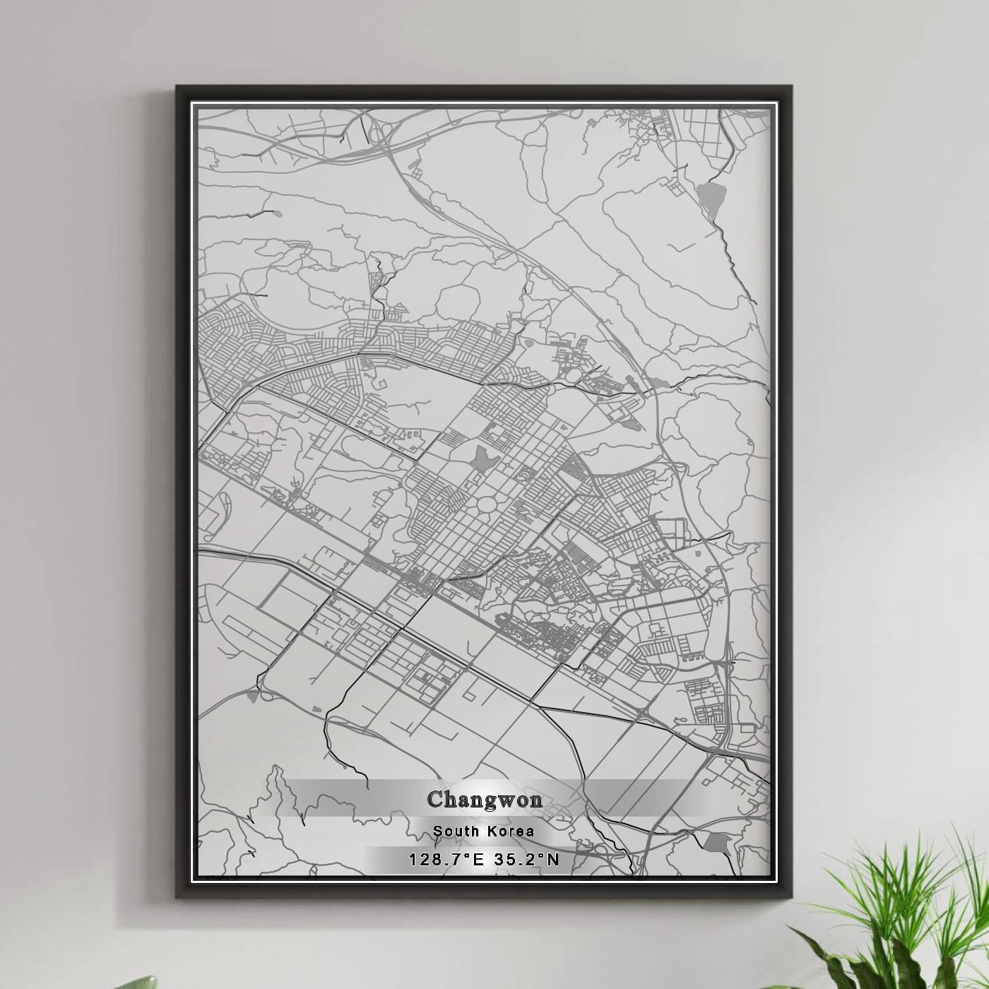 ROAD MAP OF CHANGWON, SOUTH KOREA BY MAPBAKES