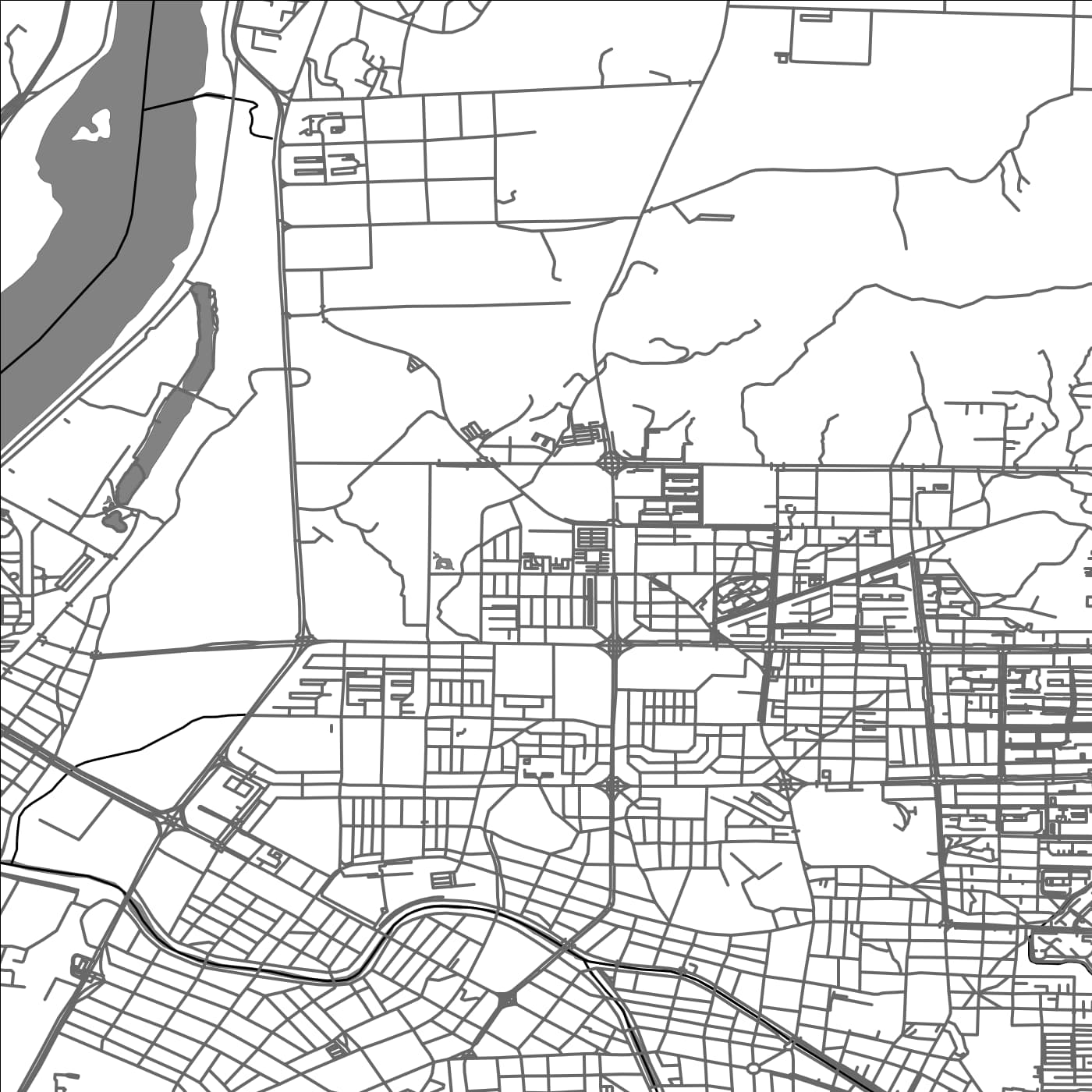 ROAD MAP OF CHUNGJU, SOUTH KOREA BY MAPBAKES