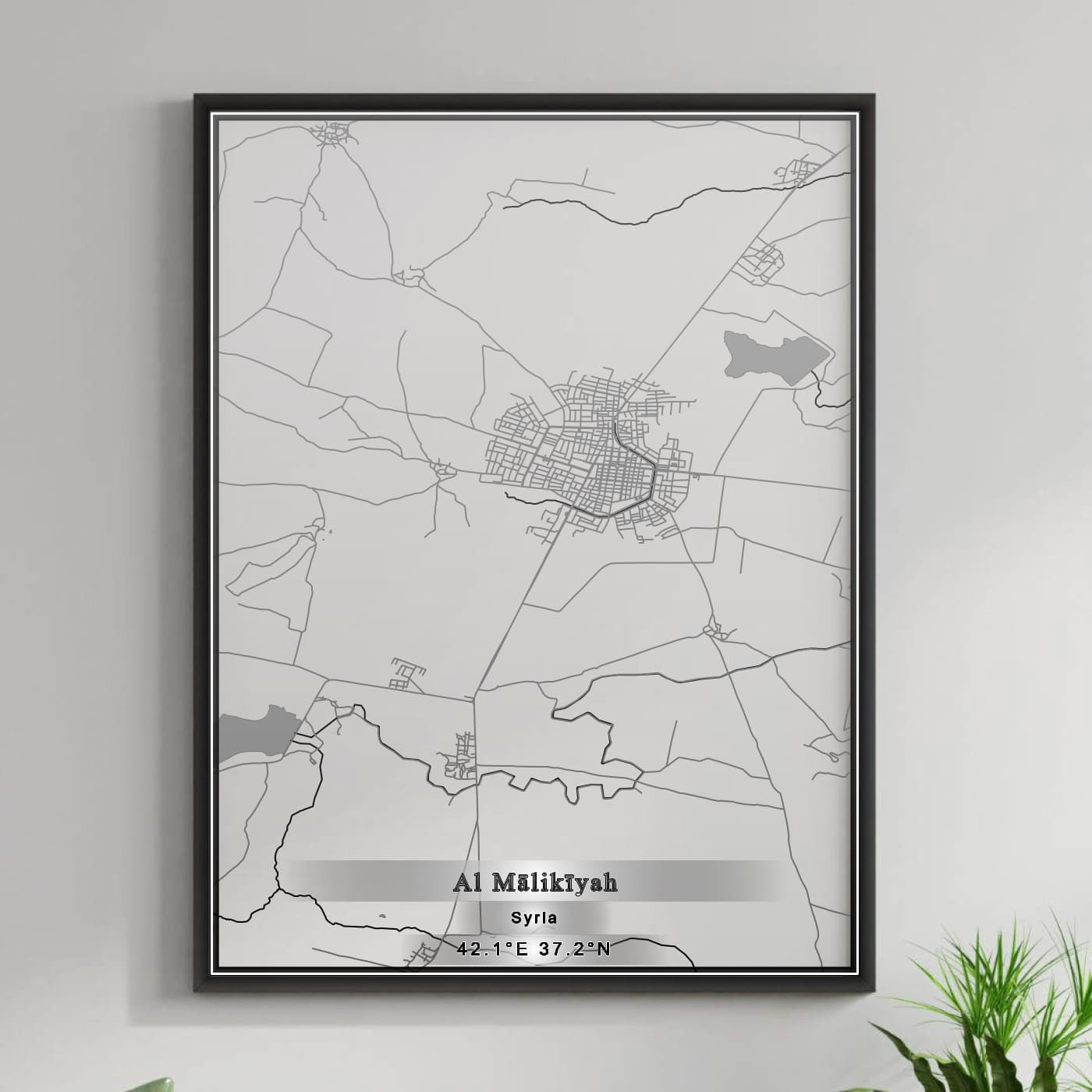 ROAD MAP OF AL MALIKIYAH, SYRIA BY MAPBAKES