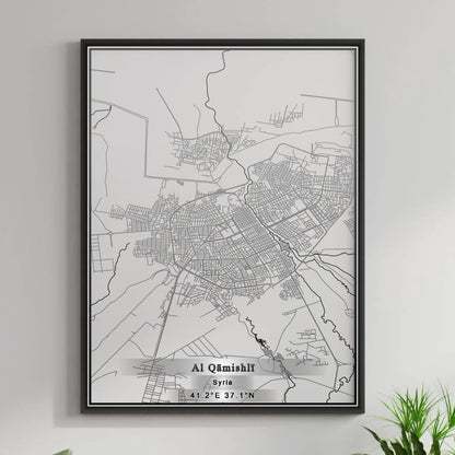 ROAD MAP OF AL QAMISHLI, SYRIA BY MAPBAKES