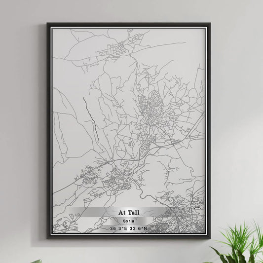 ROAD MAP OF AT TALL, SYRIA BY MAPBAKES