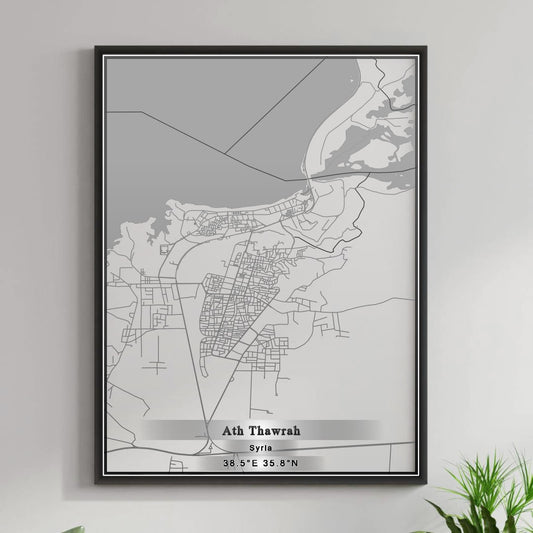 ROAD MAP OF ATH THAWRAH, SYRIA BY MAPBAKES