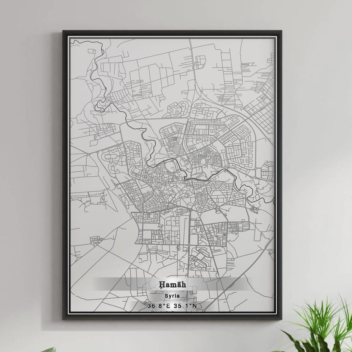 ROAD MAP OF HAMAH, SYRIA BY MAPBAKES