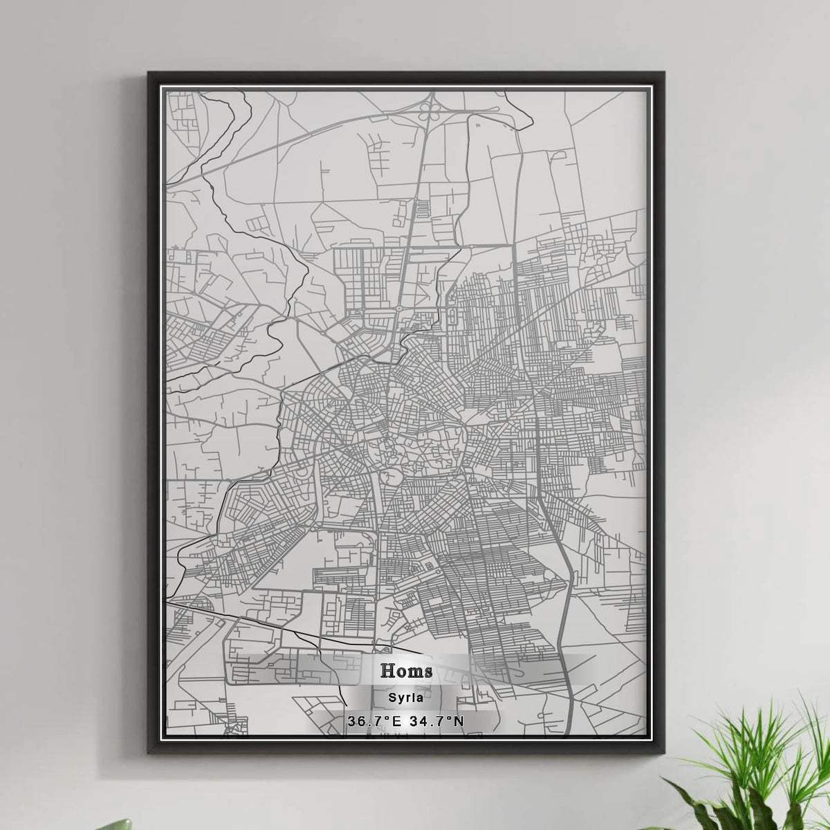ROAD MAP OF HOMS, SYRIA BY MAPBAKES