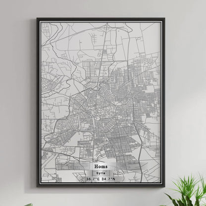 ROAD MAP OF HOMS, SYRIA BY MAPBAKES