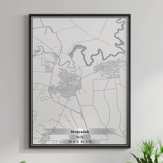 ROAD MAP OF MUHRADAH, SYRIA BY MAPBAKES