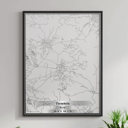 ROAD MAP OF TURMANIN, SYRIA BY MAPBAKES