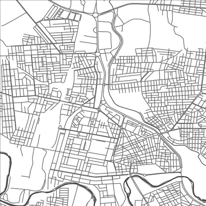 ROAD MAP OF AL HASAKAH, SYRIA BY MAPBAKES