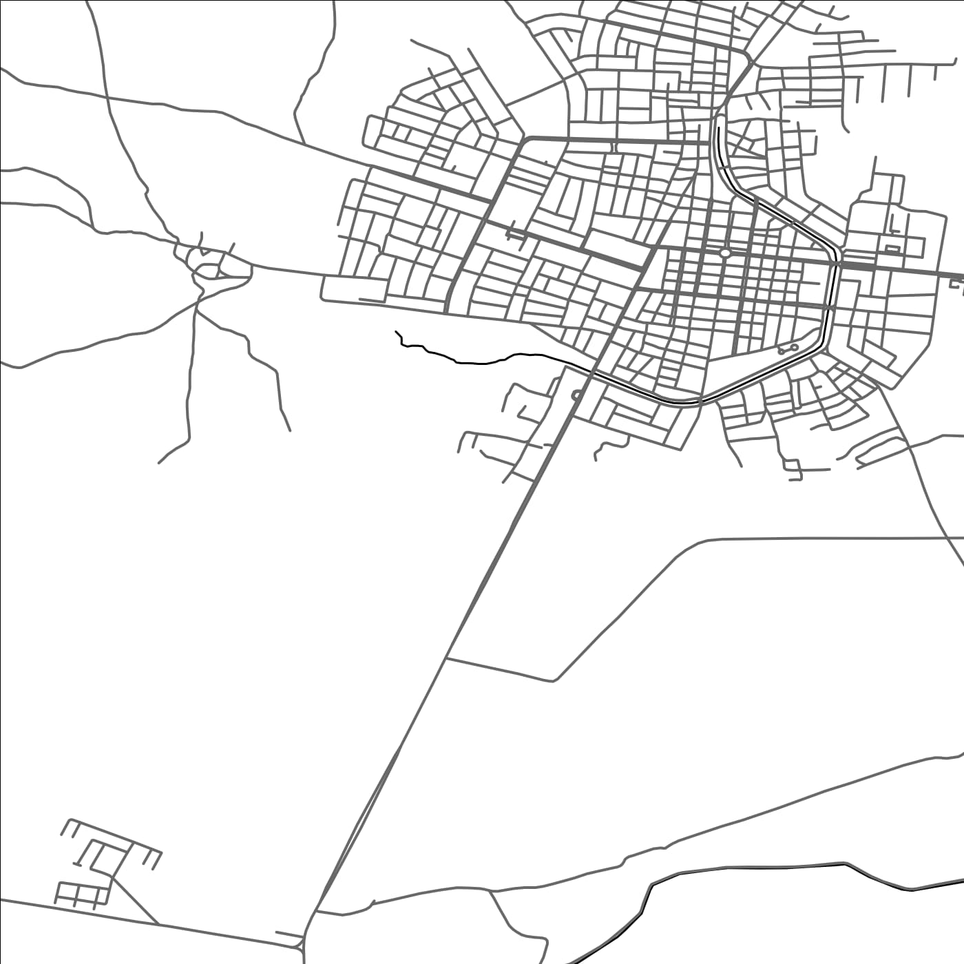 ROAD MAP OF AL MALIKIYAH, SYRIA BY MAPBAKES